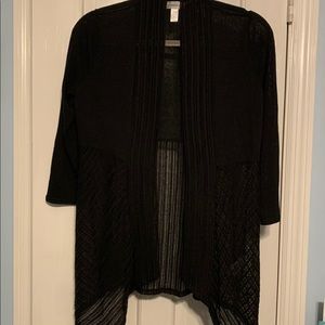 Lightweight sweater 3/4 sleeves black small